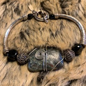 Jasper a sterling silver bracelet.